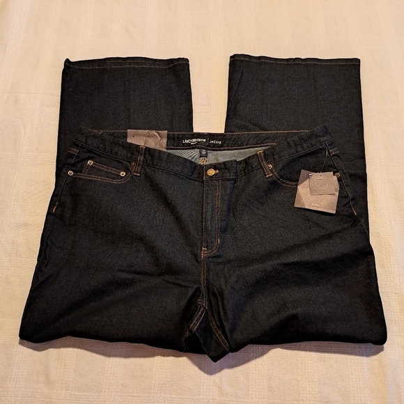 Liz Claiborne Denim Jackie women's size 24W dark wash jeans. New - Picture 5 of 9